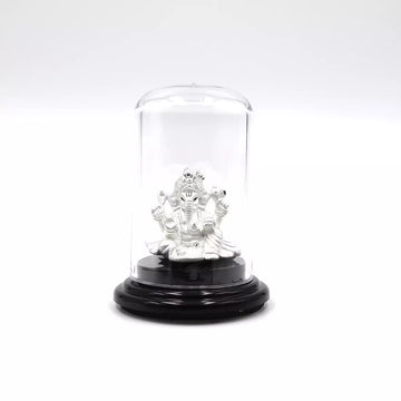 999 Pure Silver Lord Ganesha Statue: Statue for Pooja, Gift, and Car Dashboard
