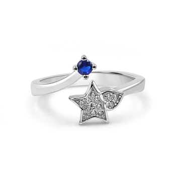 Star Ring With Blue Stone