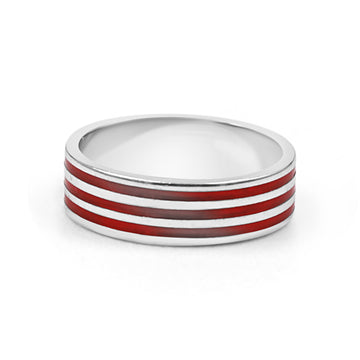 92.50 Red Band Ring for Men