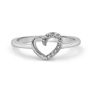 92.50 Diamond Heart Ring For Women