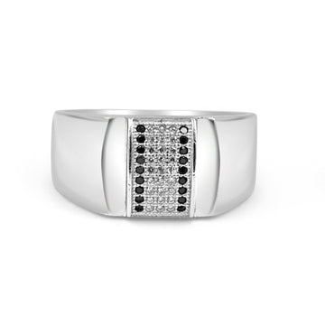 92.50  Dimond Ring for Men with balck dimonds