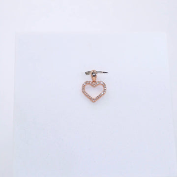 92.50 silver  rose gold Dimond Heart pendent