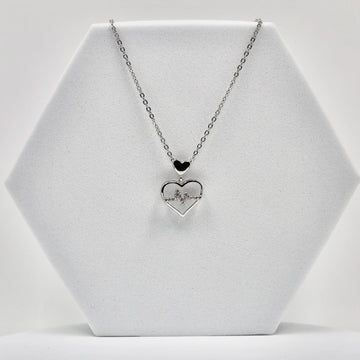 92.50 silver Heart with Beat pendent with chain