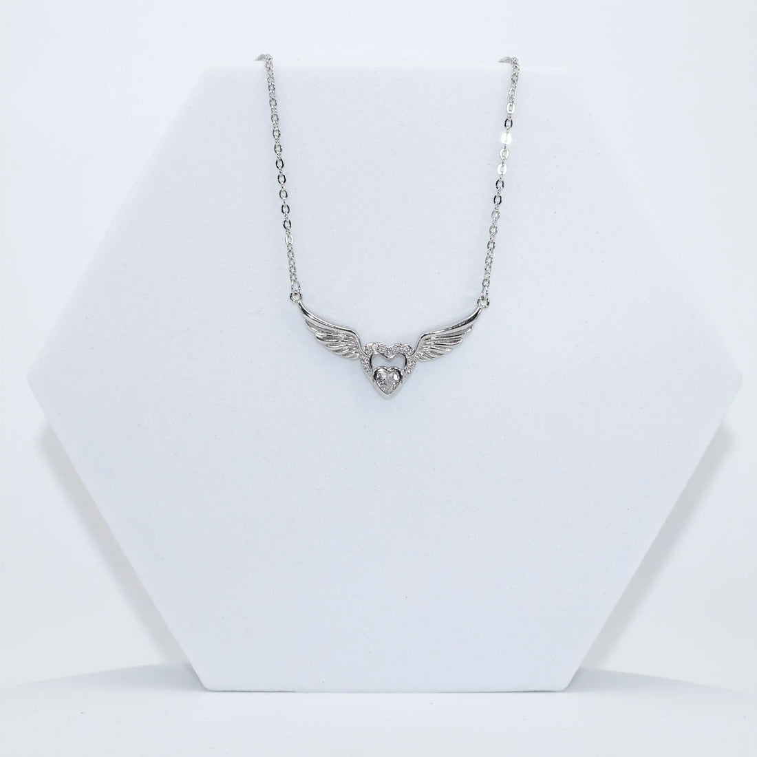 92.50 Silver Heart with Wings Pendent with chain