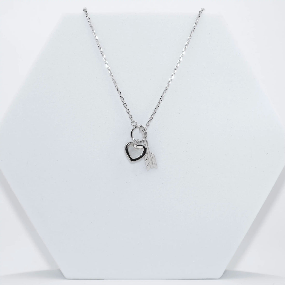 92.50 Silver Heart& Arrow Pendent with chain