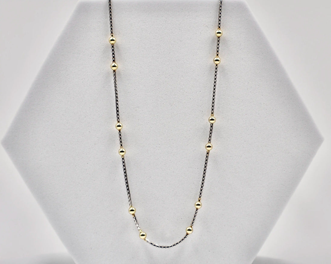 92.50 Silver Gold Ball chain