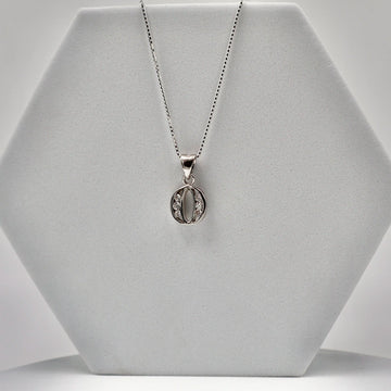 Silver Alphabet O pendent  with Chain